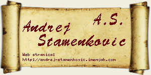 Andrej Stamenković vizit kartica